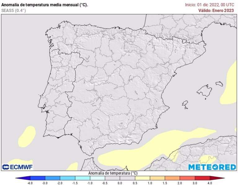 Enero 2023 continuará con temperaturas más altas de lo normal pero volverá el frío y lloverá lo habitual para ese mes