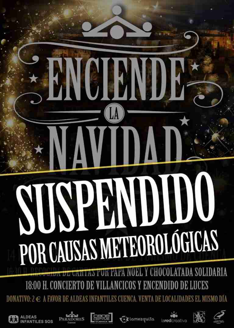 Suspendido el evento 'Enciende la Navidad' en el Parador de Cuenca por la previsión de lluvias