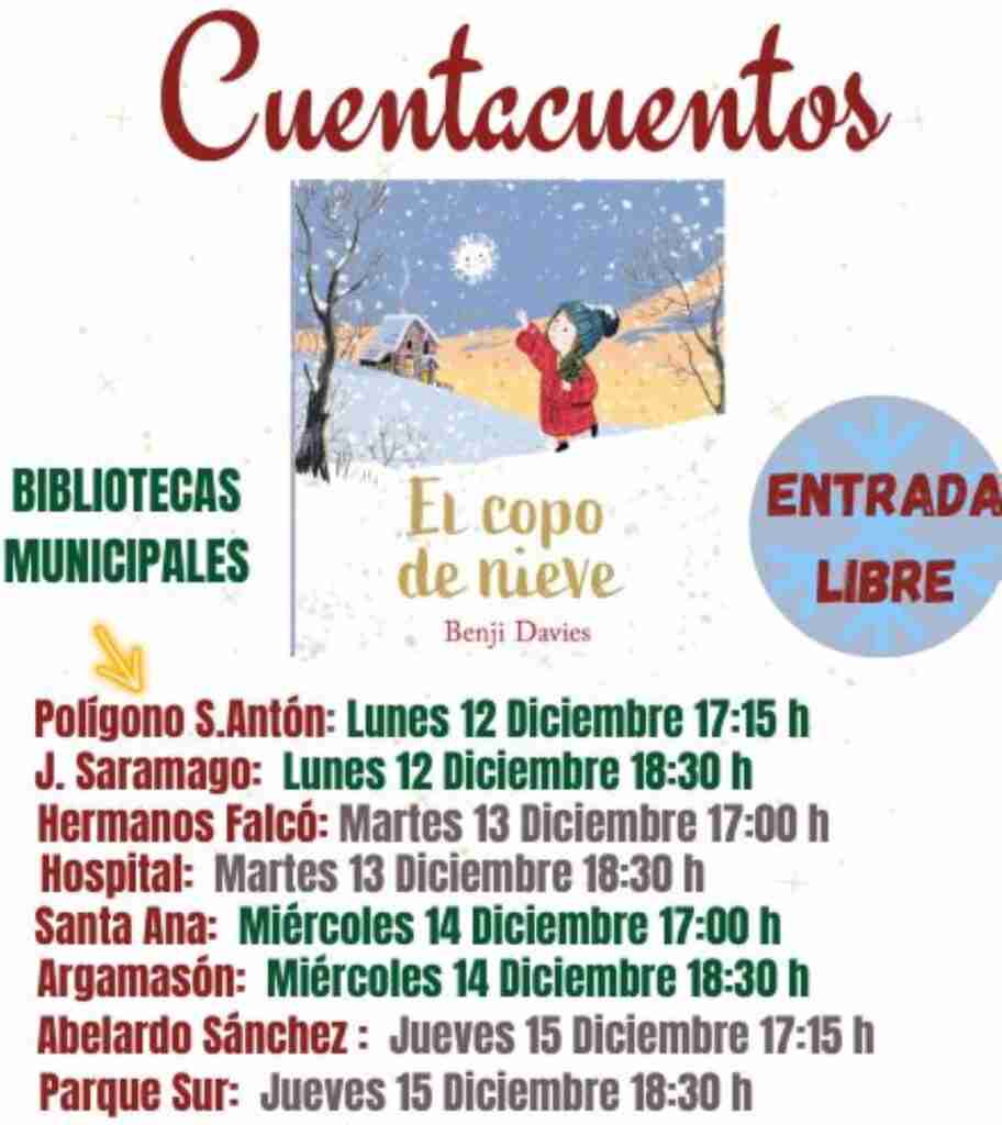 cuentacuentos el copo de nieve bibliotecas albacete navidad