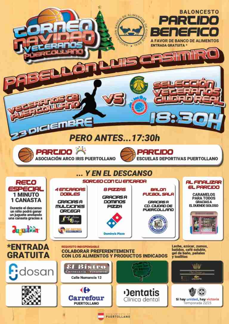 partido baloncesto benefico puertollano