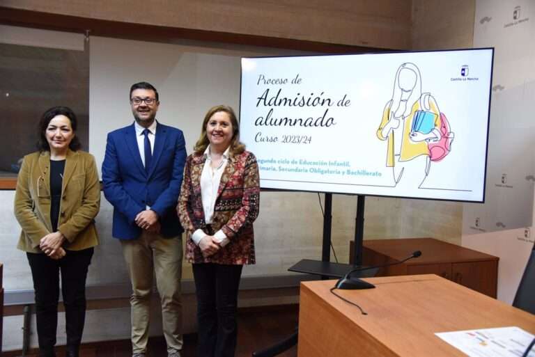 Familias de C-LM que pidan plaza en centro escolar para el curso 2023/2024 podrán hacerlo desde el 6 de febrero
