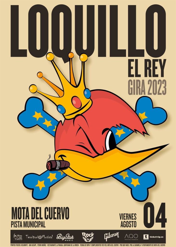Loquillo actuará en Mota del Cuervo (Cuenca) el 4 de agosto dentro de las Fiestas