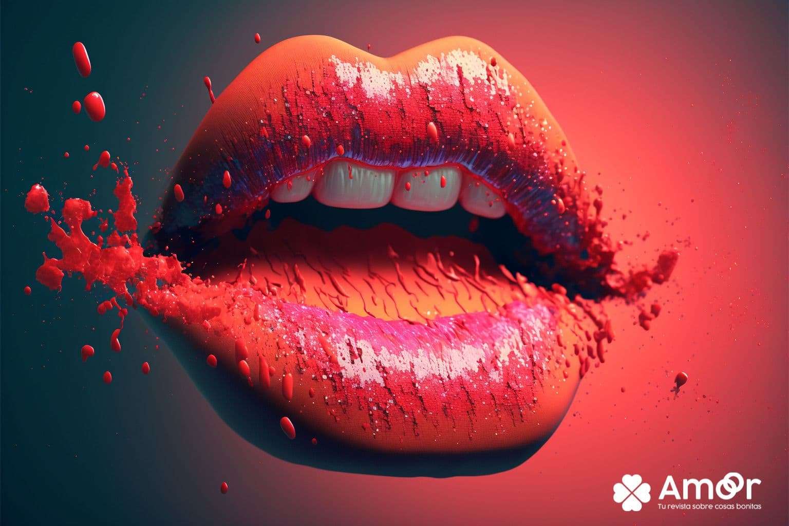 Labios pintados de rojo, fondos de pantalla wallpaper gratis