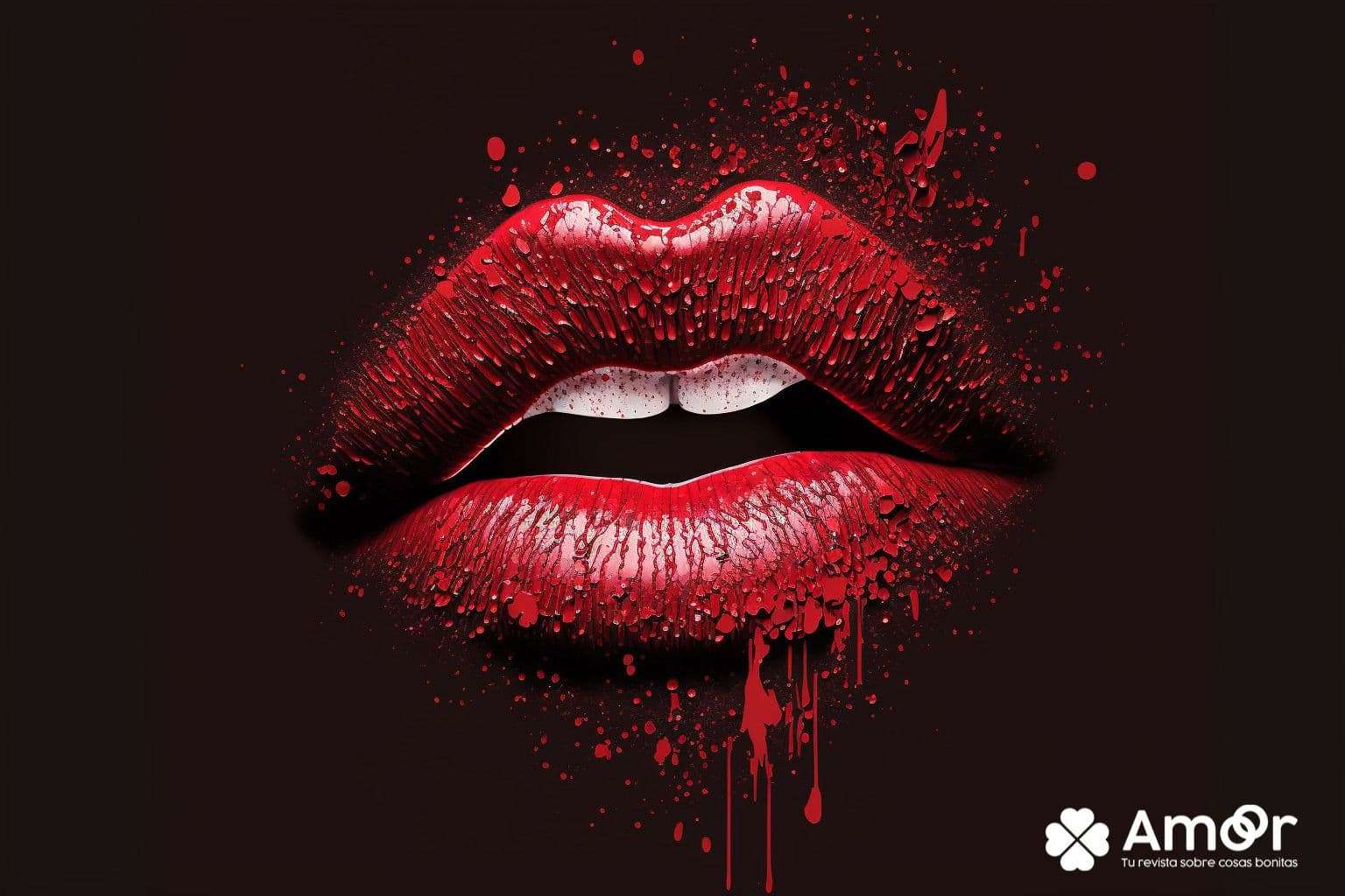 Labios pintados de rojo, fondos de pantalla wallpaper gratis