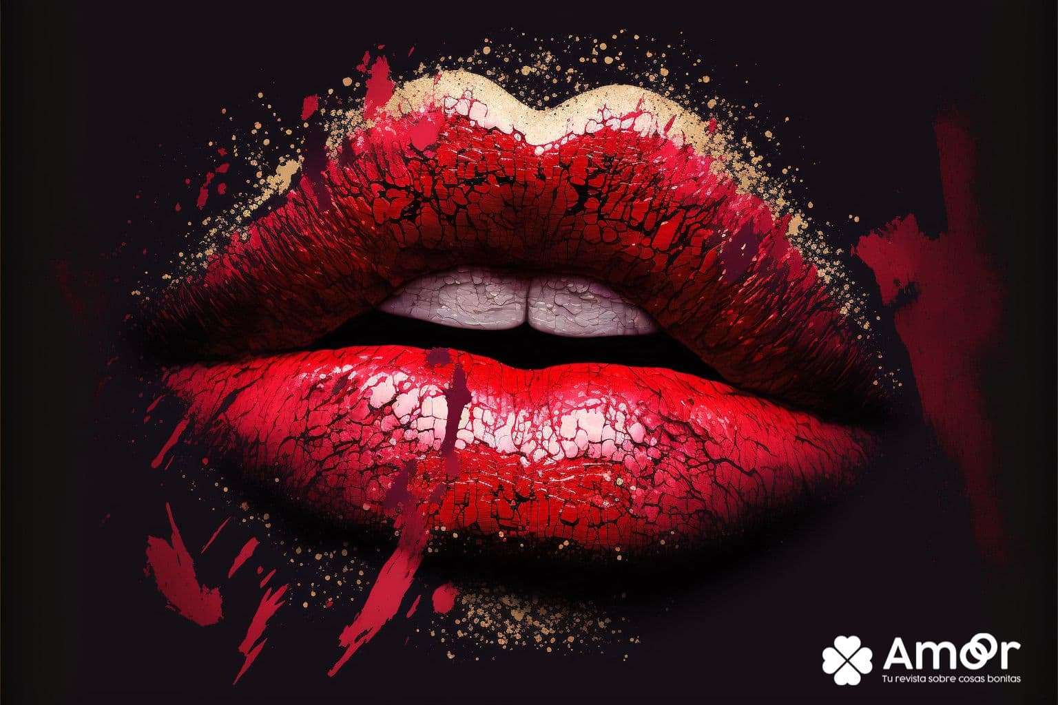 Labios pintados de rojo, fondos de pantalla wallpaper gratis