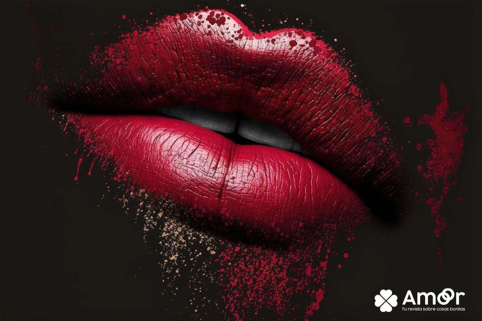 Labios pintados de rojo, fondos de pantalla wallpaper gratis