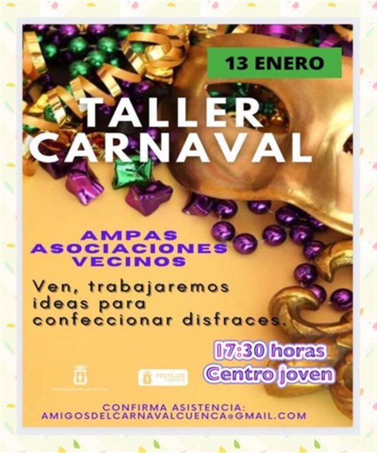 taller carnaval disfraces centro joven cuenca