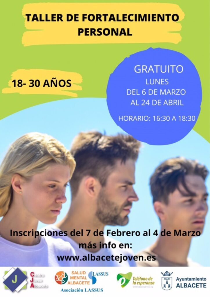 Abierto el plazo de inscripción para el taller de fortalecimiento personal que arranca en marzo en Albacete