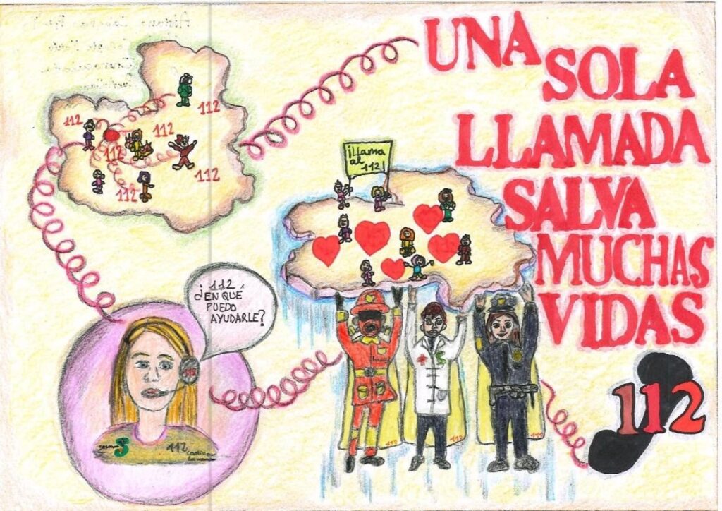 El colegio 'María Inmaculada' de Puertollano gana la XI edición del Concurso de Dibujo Escolar del 112