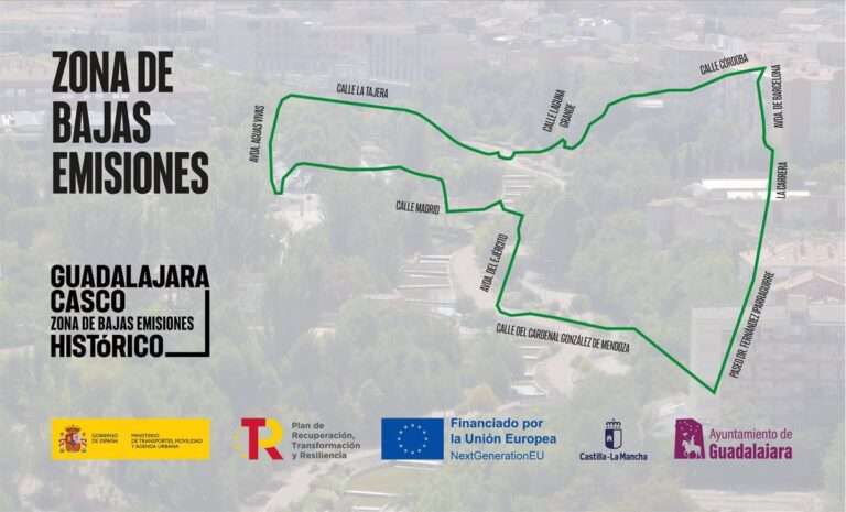 La Zona de Bajas Emisiones de Guadalajara entrará en vigor en enero de 2024 y tendrá una superficie de 718.119 m2
