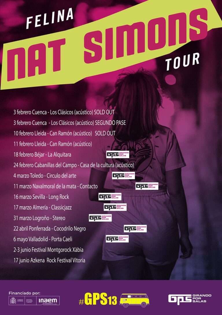 Nat Simons muestra este viernes el pelaje acústico de su disco 'Felina' con un doble pase en Los Clásicos de Cuenca
