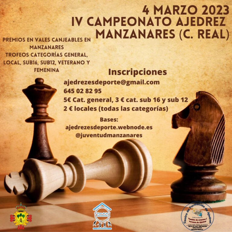 campeonato de ajedrez ciudad de manzanares