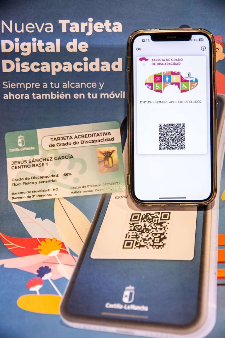 C-LM pone en marcha la tarjeta digital acreditativa del grado de discapacidad para 161.000 usuarios potenciales