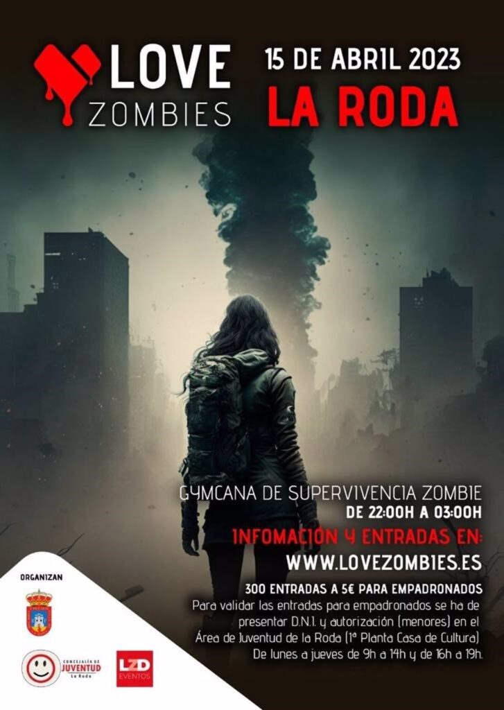 Los zombies atacarán La Roda la noche del 15 de abril con la yincana de supervivencia 'Love Zombies'