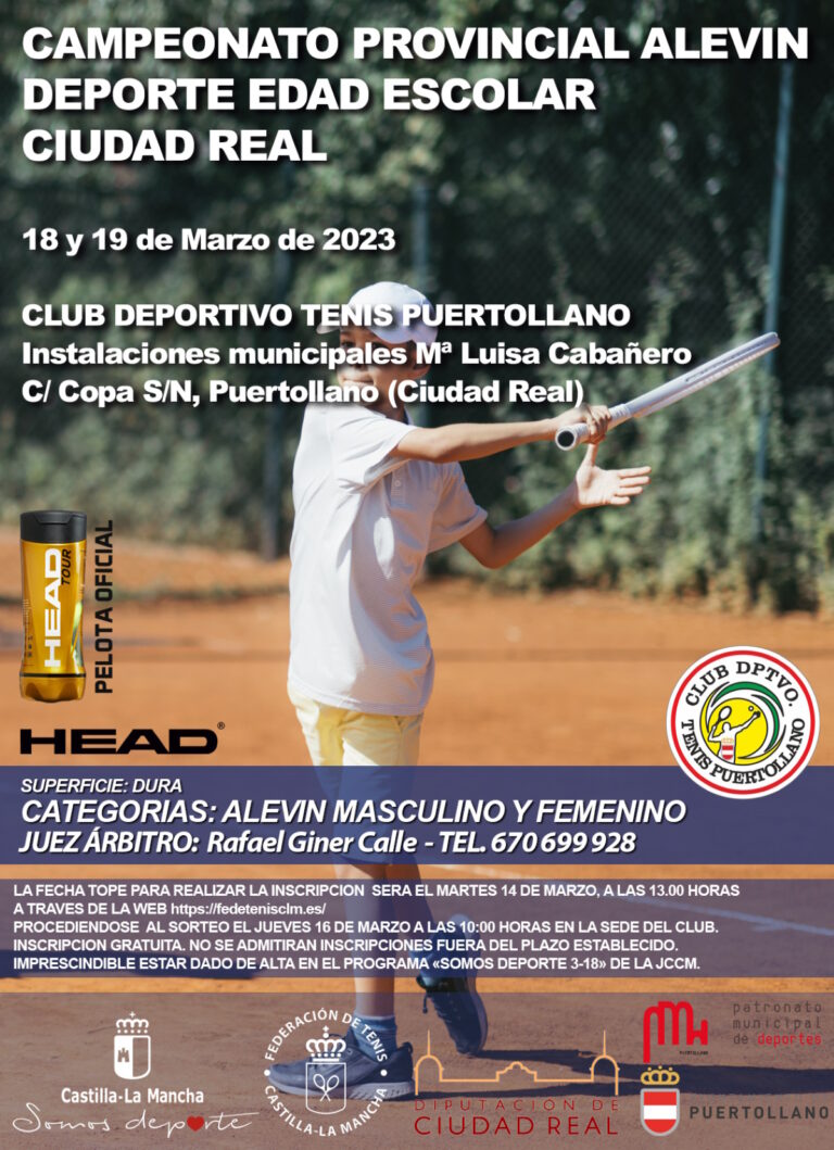 campeonato escolar tenis alevin puertollano