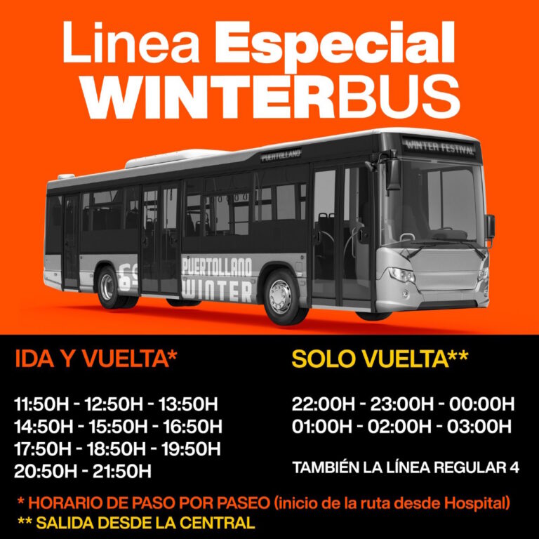 servicio especial autobus winter festival puertollano