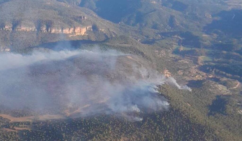 El fuego de Ocentejo se extinguirá "en próximos días", según Junta, que cifra en 210 las hectáreas afectadas