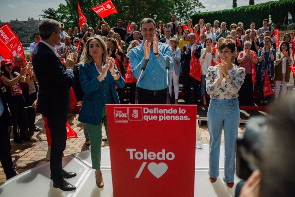 Sánchez activa en Toledo el modo campaña de PSOE CLM en ausencia de Page y augura victoria en ciudad, provincia y región