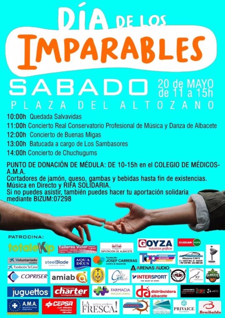 Albacete acogerá el sábado el 'Día de los Imparables', un acto para captar nuevos donantes de médula ósea