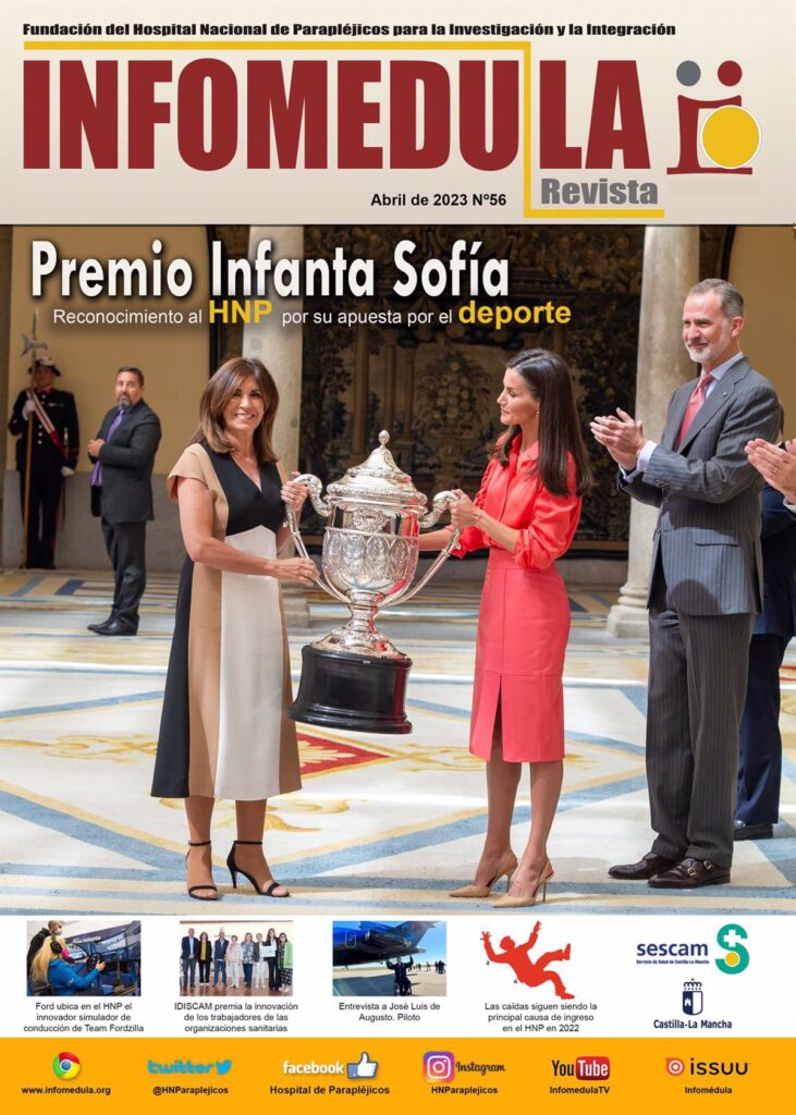 El Premio Infanta Sofía al Hospital de Parapléjicos, portada de la revista Infomédula