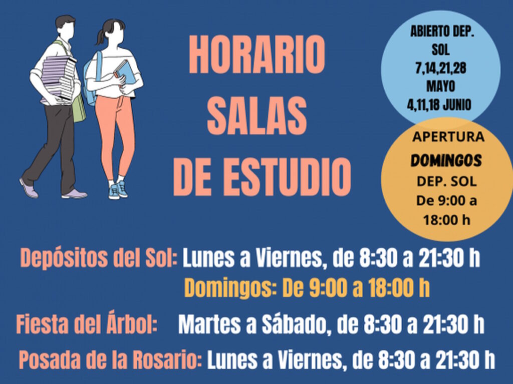 horario salas de estudio de depositos del sol en albacete