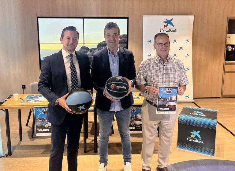 Más de 400 jugadores y un centenar de equipos competirán frente a la Puerta de Bisagra en el 3x3 de basket de CaixaBank