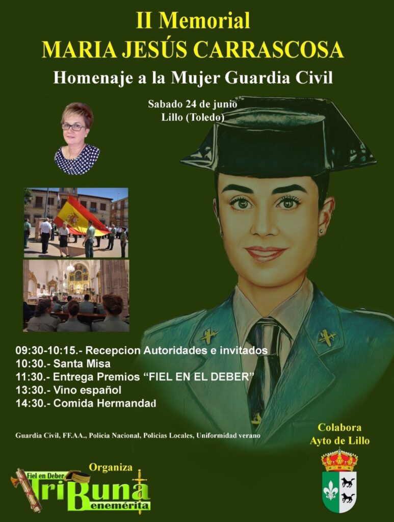 Lillo (Toledo) acogerá un gran homenaje a la mujer Guardia Civil el 24 de junio