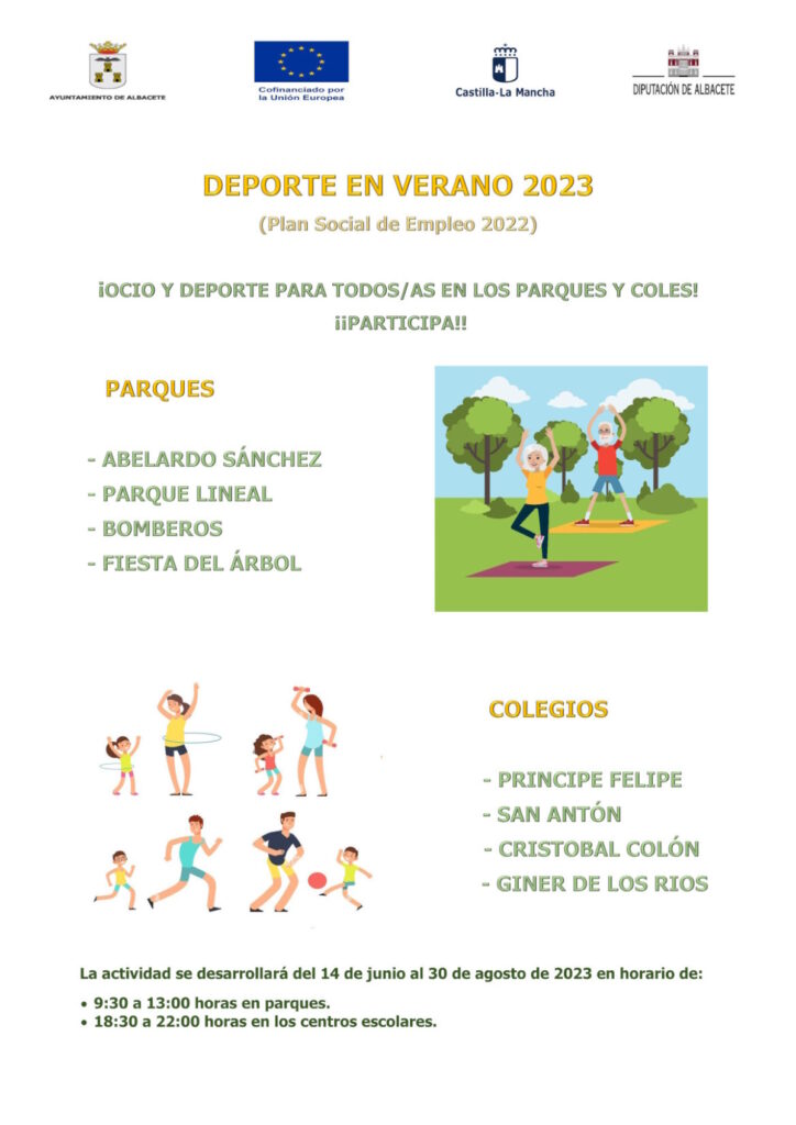 deporte en verano albacete parques y colegios 2023