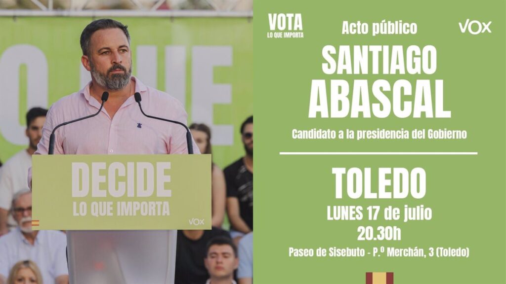 Abascal celebrará un acto público en Toledo el próximo lunes