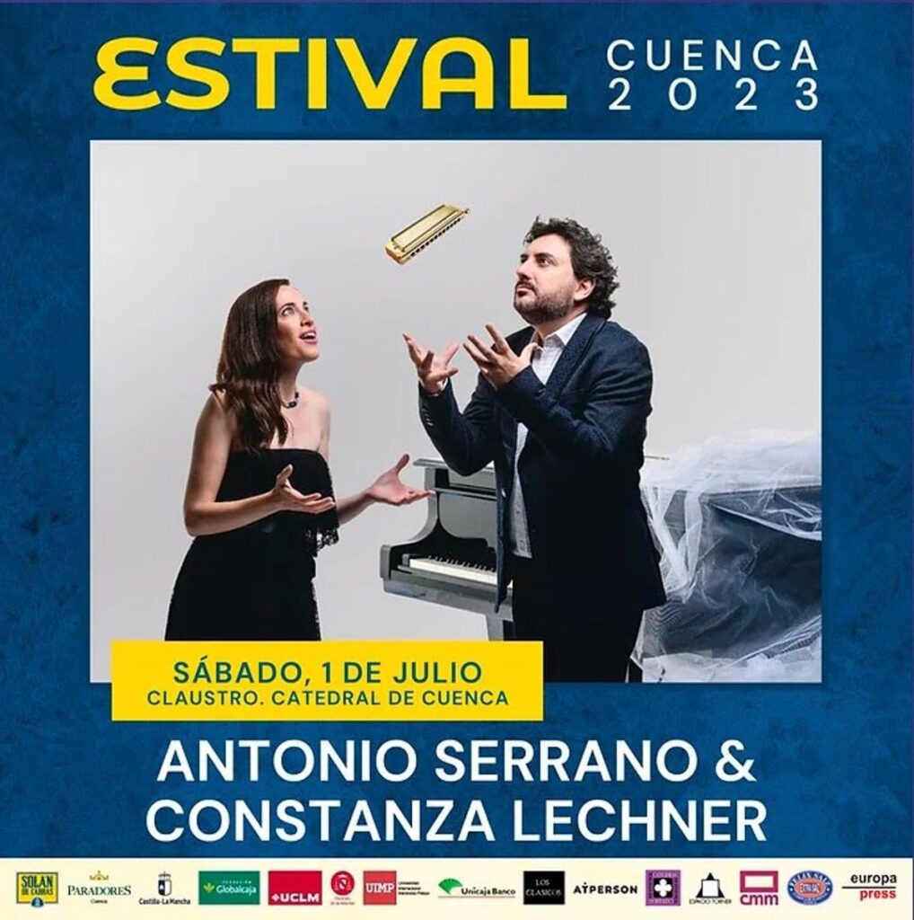 El Patio de la Limosna de la Catedral acoge el concierto de Antonio Serrano y Constanza Lechner en Estival Cuenca