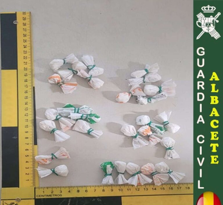 Desmantelado un punto de droga en Balazote con la intervención 450 dosis de cocaína y un detenido