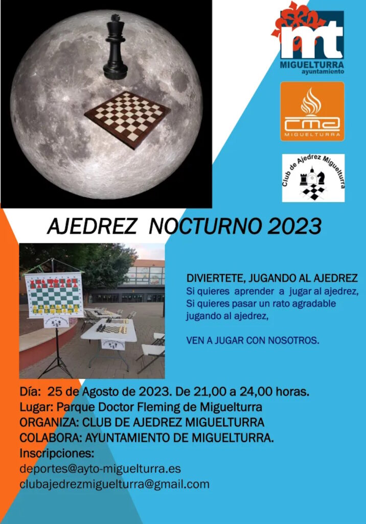 jornada ajedrez nocturno 25 agosto