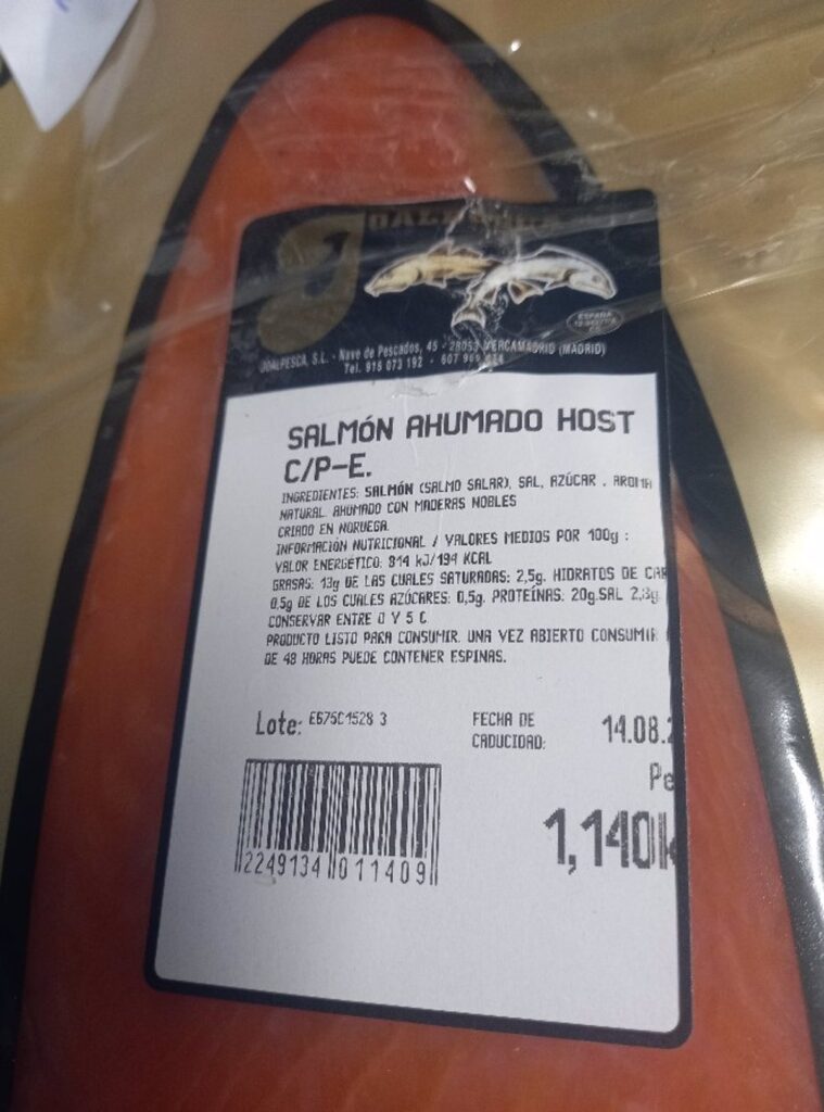Consumo alerta de Listeria monocytogenes en un lote de salmón ahumado envasado de la marca Joalpesca distribuido en C-LM