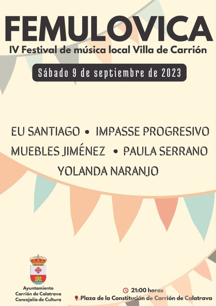 Carrión de Calatrava sacará músculo de su talento con el IV Festival de Música Local el 9 de septiembre