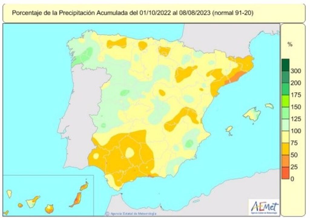 El déficit de precipitaciones supera el 25% en algunos puntos del este de Cuenca