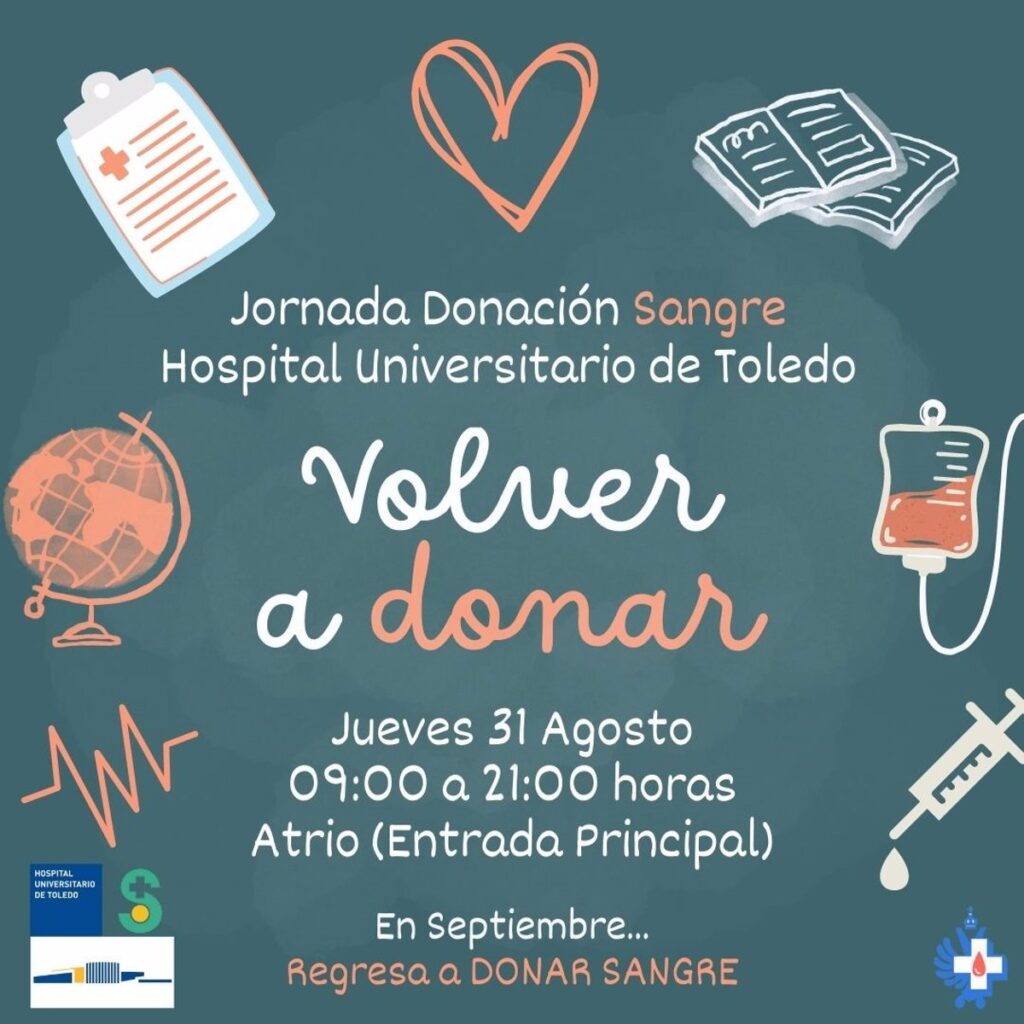 El Hospital Universitario de Toledo acoge este jueves una nueva campaña de donación de sangre