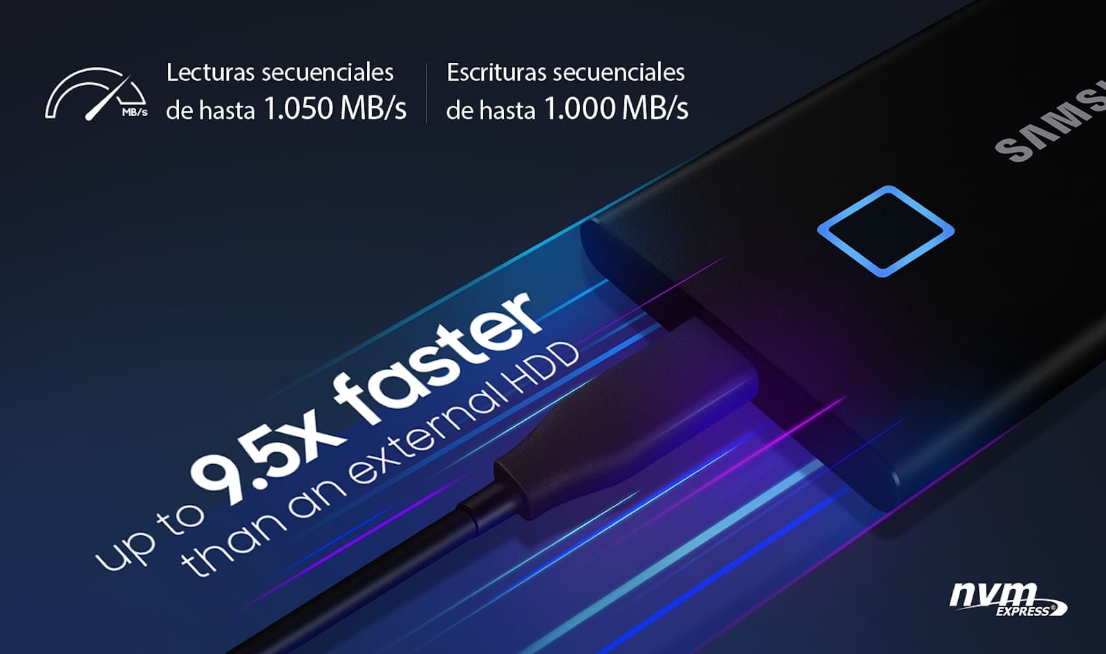 Rendimiento Samsung T7 Touch Portable SSD