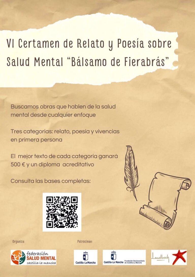 Hasta el 10 de septiembre se podrán presentar trabajos al VI Certamen de Relato y Poesía de Salud Mental