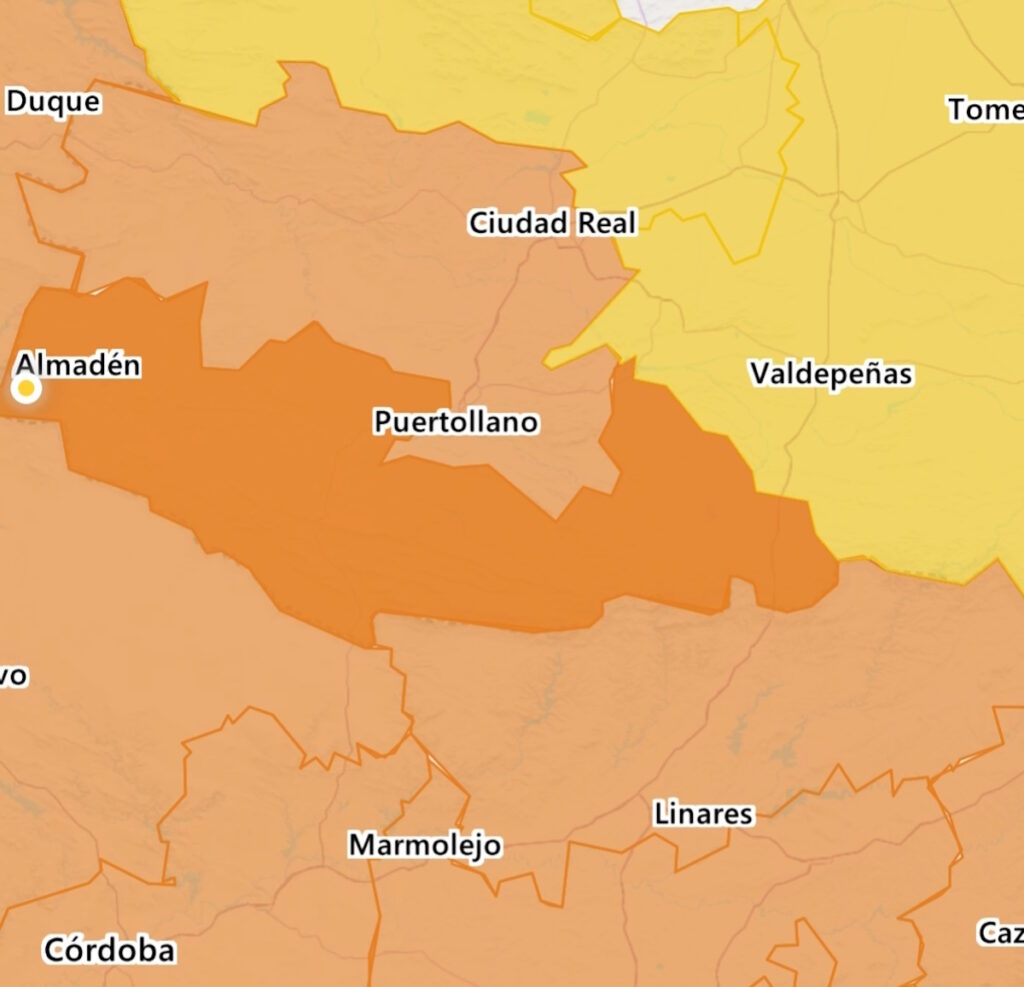 aviso naranja ola calor comarca puertollano