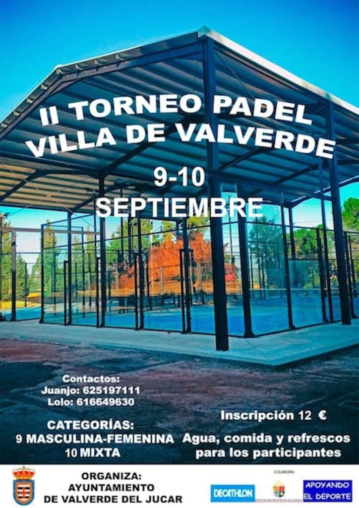 torneo de padel valverde del jucar cuenca