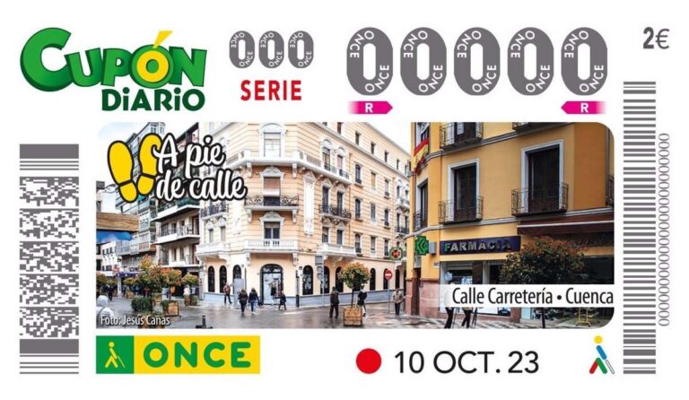 Carretería, una calle de Cuenca con historia y tradición, protagoniza el cupón de la ONCE del 10 de octubre