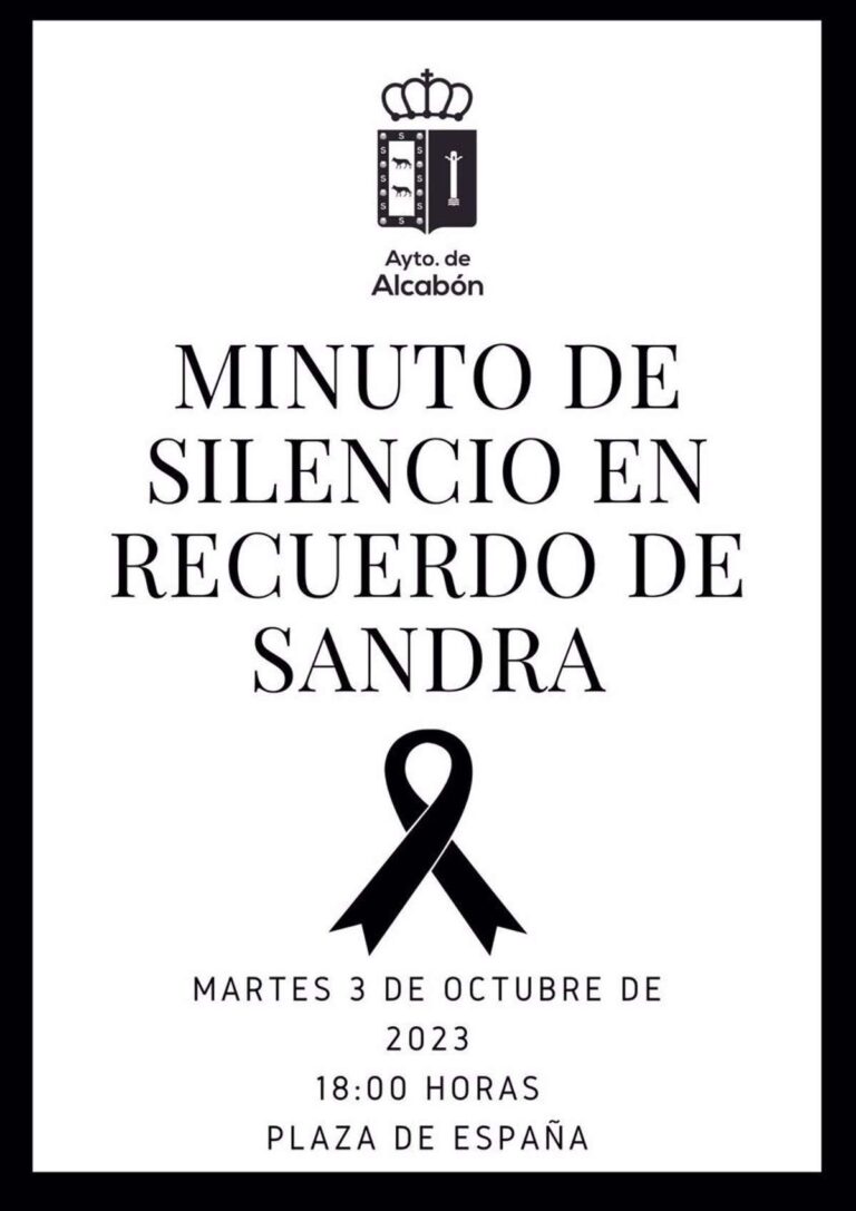 Alcabón convoca un minuto de silencio el martes en recuerdo de la mujer presuntamente atropellada por su marido
