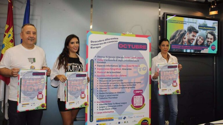 'Time to Move', campaña que quiere conectar a jóvenes de Albacete con la juventud europea y sortea pases Interrail