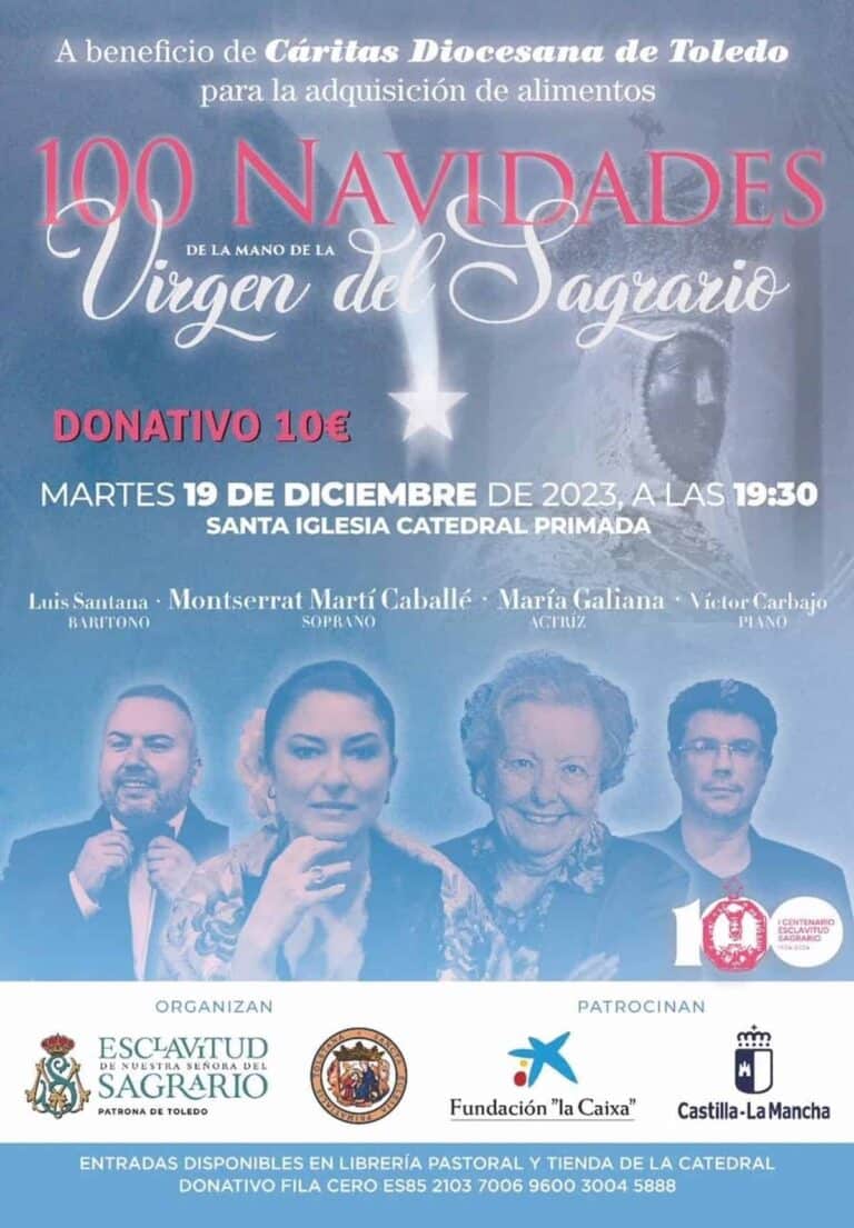 La actriz María Galiana unirá su voz a la de Montserrat Martí Caballé y Luis Santana en un concierto benéfico en Toledo