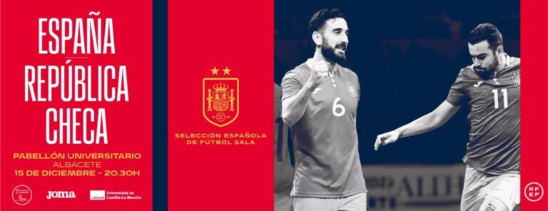 A la venta las entradas para el partido de fútbol sala de este viernes entre España y República Checa en Albacete