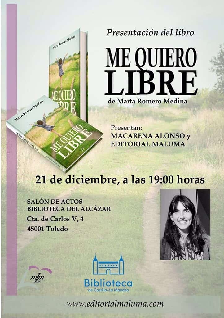 Marta Romero presenta este jueves en la Biblioteca de C-LM 'Me quiero libre', una historia de rebeldía y búsqueda