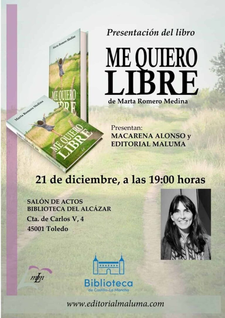 Marta Romero presenta este jueves en la Biblioteca de C-LM 'Me quiero libre', una historia de rebeldía y búsqueda