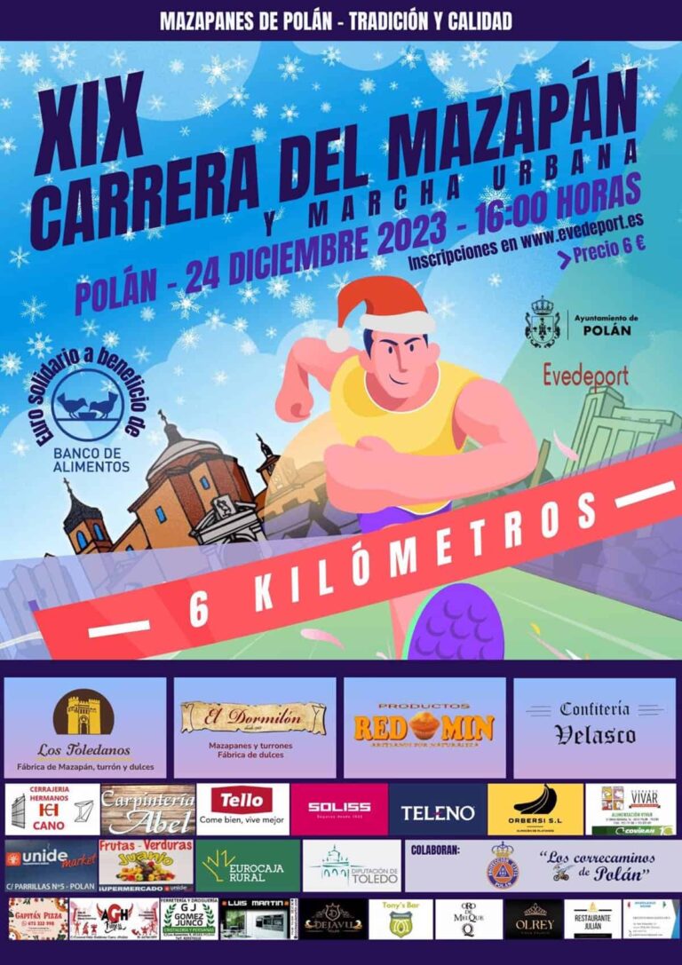 La XIX Carrera del Mazapán de Polán (Toledo) espera superar los 200 participantes del pasado año el 24 de diciembre