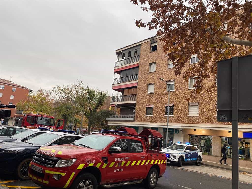 El incendio en la vivienda de Toledo donde ha muerto una mujer podría haberse originado en el salón