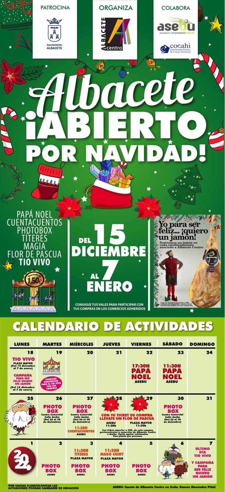 Casi 200 negocios del centro de Albacete suman fuerzas en Navidad con vales descuento y un gran tiovivo como reclamo